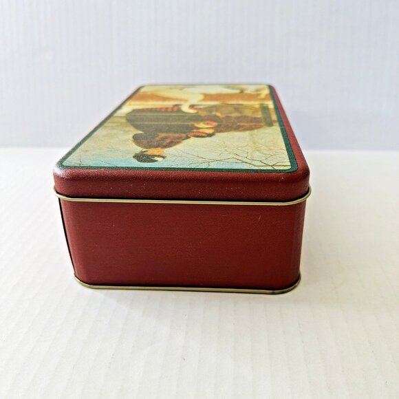 1992 House of Lloyd Tin Box Victorian Era Mother Goose & Ducks Winter Scene NEW! - Picture 5 of 12